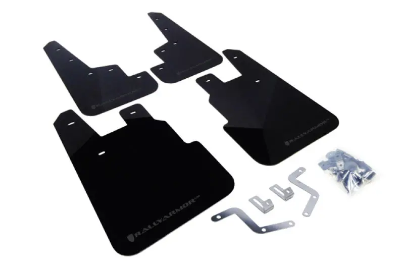Rally Armor 14-18 Subaru Forester Black Mud Flap W/ Grey Logo 1