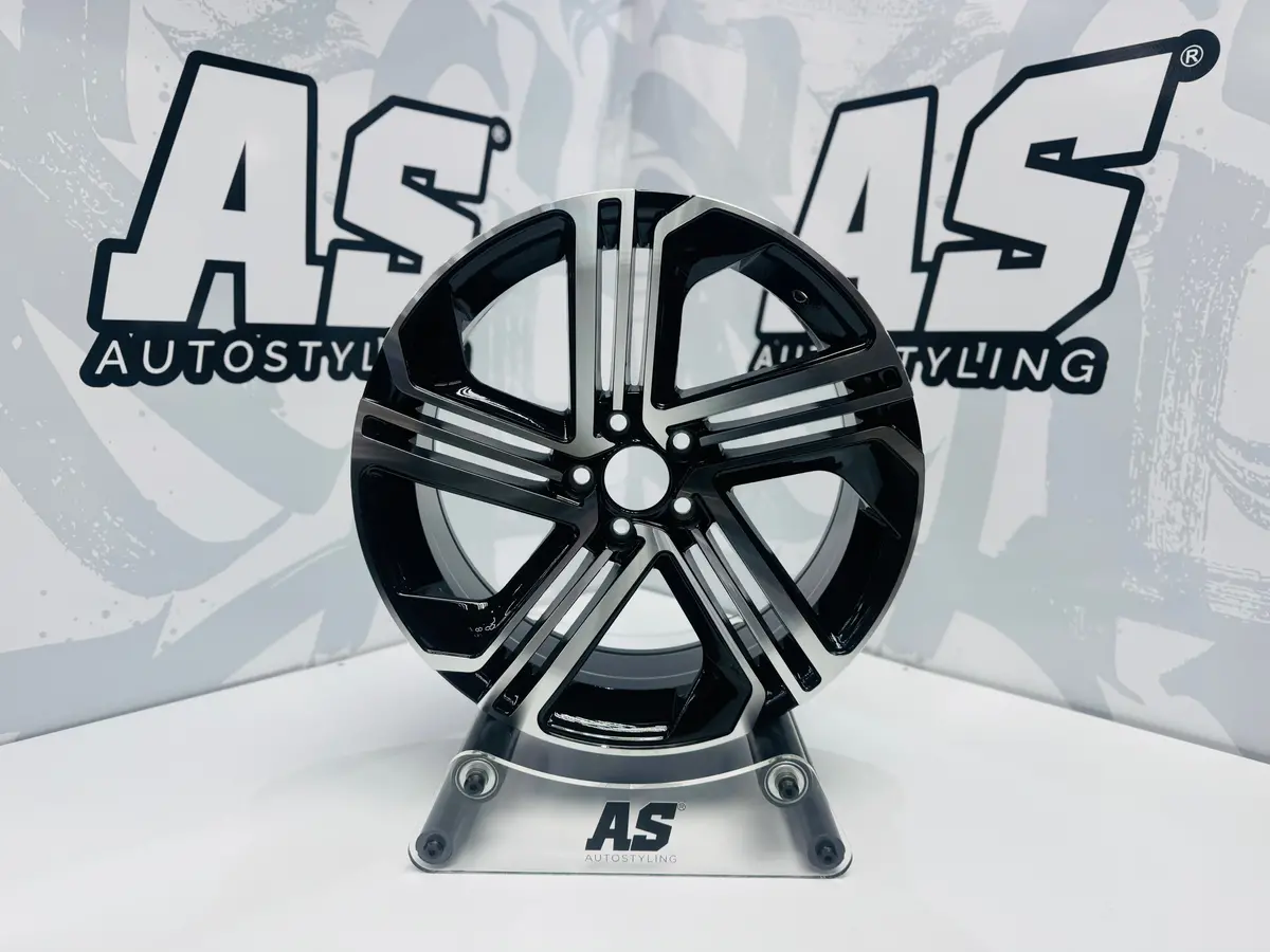 17” As-L009  For Polo 5/100 Pcd Gloss Black 1