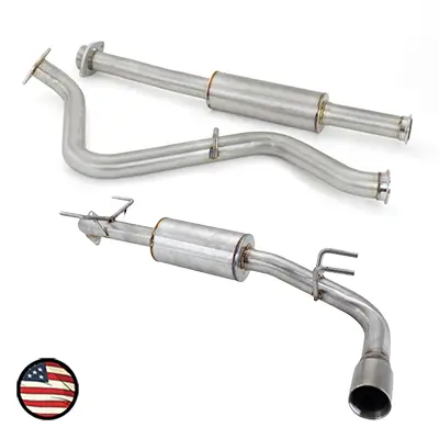 Catback Exhaust - 2017-23 Impreza Wagon - Dual Chamber With 5" Muffler - Single Exit - 3" Double Wall Tip 1