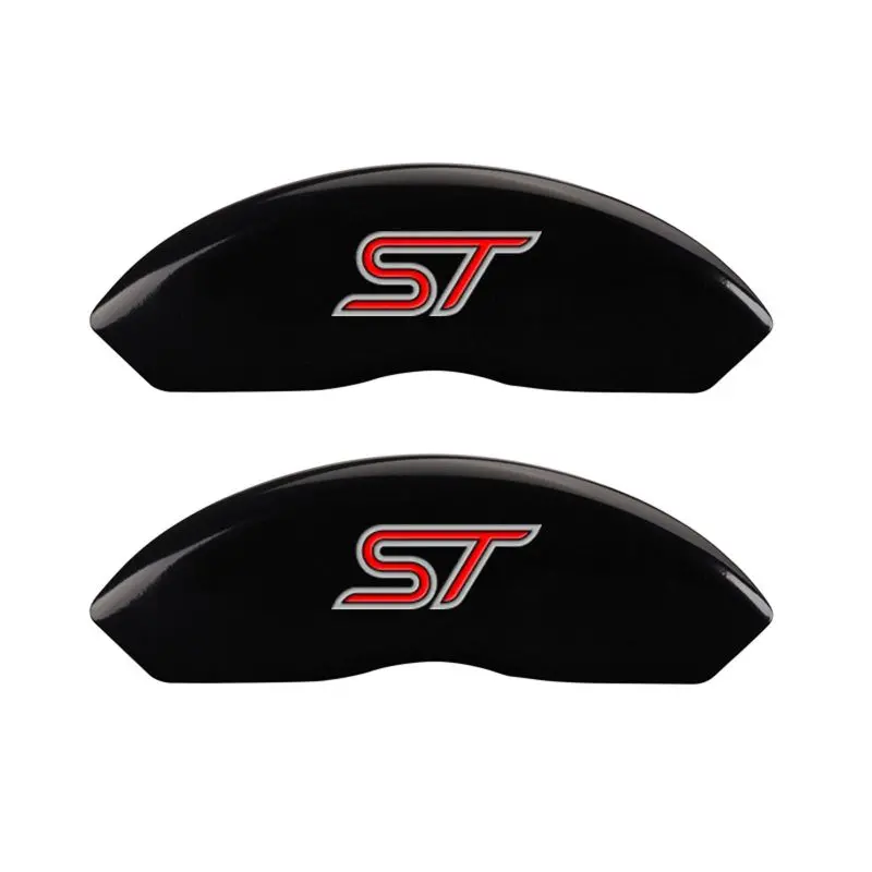 Mgp 4 Caliper Covers Engraved Front & Rear No Bolts/St Black Finish Silver Ch 1