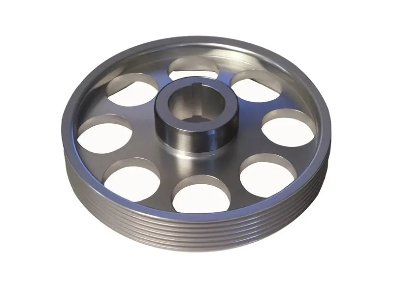 Torque Solution Lightweight Crank Pulley (Silver): Hyundai Genesis Coupe 3.8 2010+ 1