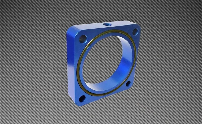 Torque Solution Throttle Body Spacer 2013+ Subaru Brz/Scion Fr-S - Blue 1