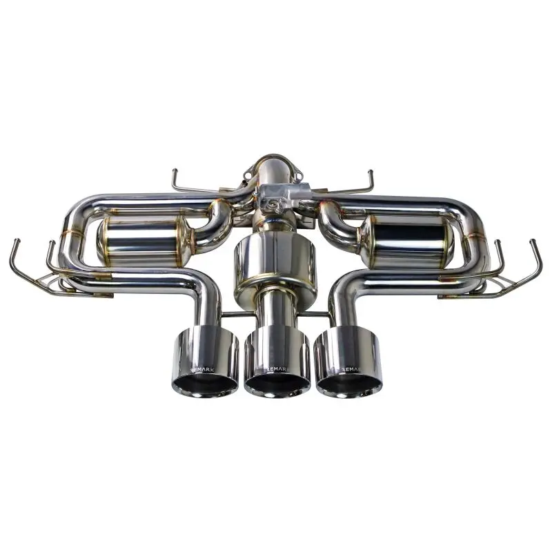 Remark 2023+ Honda Civic Type-R (Fl5) Triple Tip Catback Exhaust W/ Triple Tip & Front Pipe 1