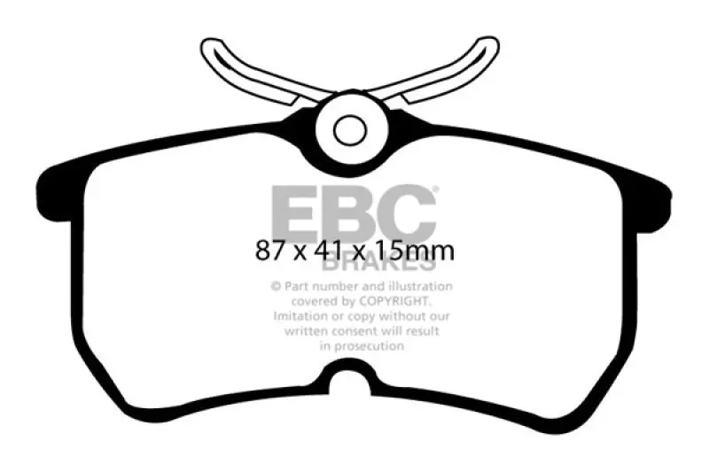 Ebc 2017+ Ford Fiesta (Mk7) Bluestuff Rear Brake Pads 1