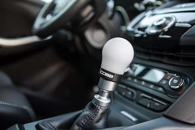 Cobb Ford 13-14 Focus St/14-15 Fiesta St White Shift Knob - Black Base 1