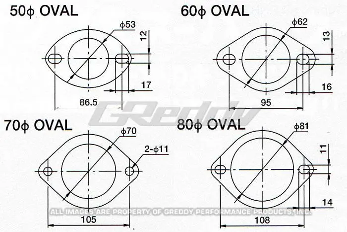 Greddy 60Mm Exhaust Oval Gasket 1