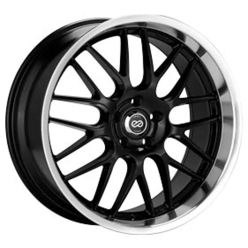Enkei Lusso 18X8 40Mm Offset 5X114.3 Bolt Pattern 72.6 Bore Black W/ Machined Lip Wheel 1