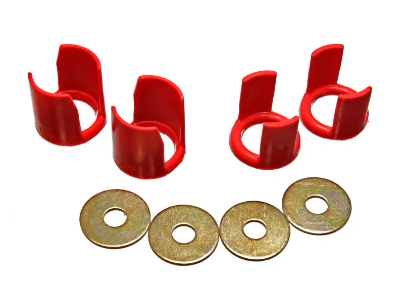 Energy Suspension 89-94 Nissan 240Sx (S13) Red Rear Subframe Insert Set - A Supplement To The Subfra 1