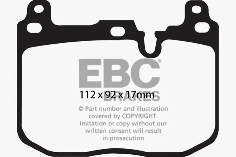 Ebc 14+ Bmw M3 3.0 Twin Turbo (F80) Redstuff Front Brake Pads 1