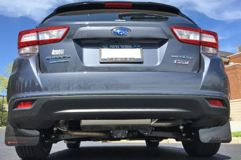 Rally Armor 17-23 Subaru Impreza 4D/5D Red Ur Mud Flap W/White Logo 2