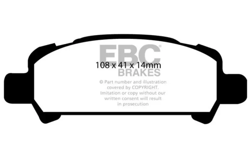 Ebc 02-06 Subaru Baja 2.5 Ultimax2 Rear Brake Pads 1