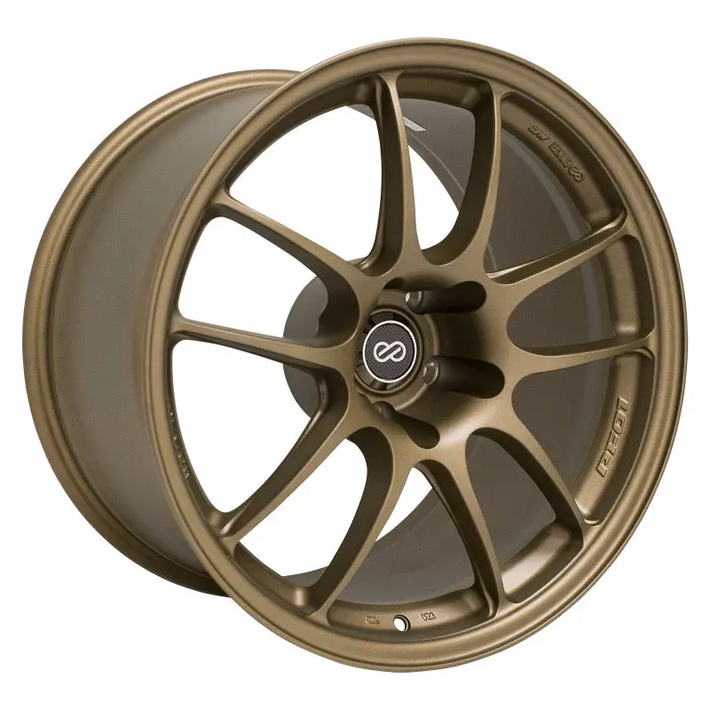 Enkei Pf01 18X10.5 5X114.3 15Mm Offset 75Mm Bore Titanium Gold Wheel 1