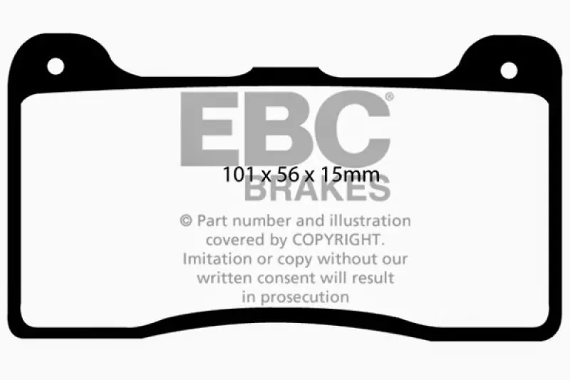 Ebc Brakes Wilwood Dynalite Narrow Redstuff Ceramic Brake Pads 1