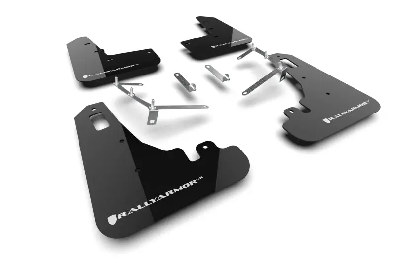 Rally Armor 22-25 Subaru Brz / Toyota Gr86 Black Ur Mud Flap W/White Logo 1