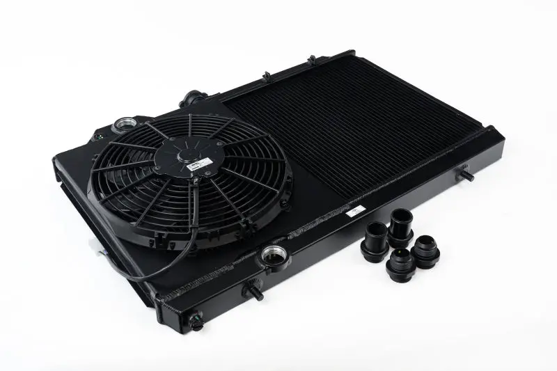 Csf 96-07 Mitsubishi Evo 4/5/6/7/8/9 Full-Slim Radiator W/12In Fan & Shroud/-16An - Black 1