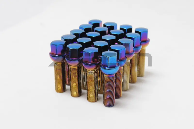 Wheel Mate Monster Lug 35 Short Lug Nut Set Of 20 - Black 14X1.50 1