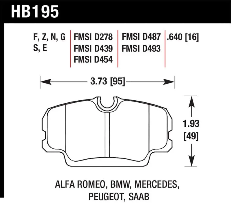 Hawk 84-4/91 Bmw 325 (E30) Blue 9012 Race Front Brake Pads 1