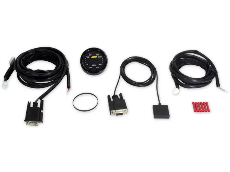 Aem X-Series 0-160 Mph Black Bezel W/ Black Face Gps Speedometer Gauge 1