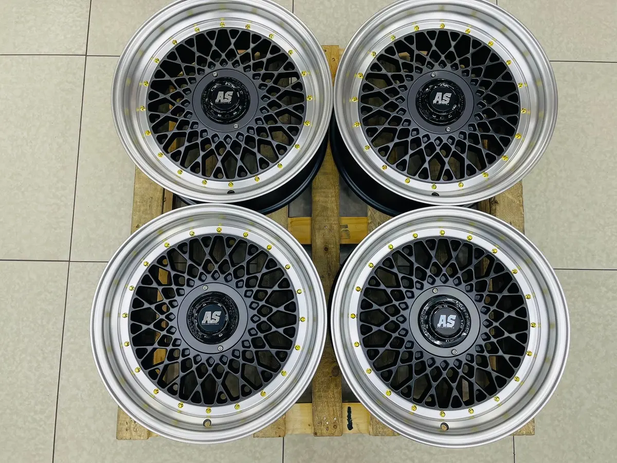 17'' As- Motorsport Mesh 4/100 & 5/100 Pcd Satin Gunmetal 1