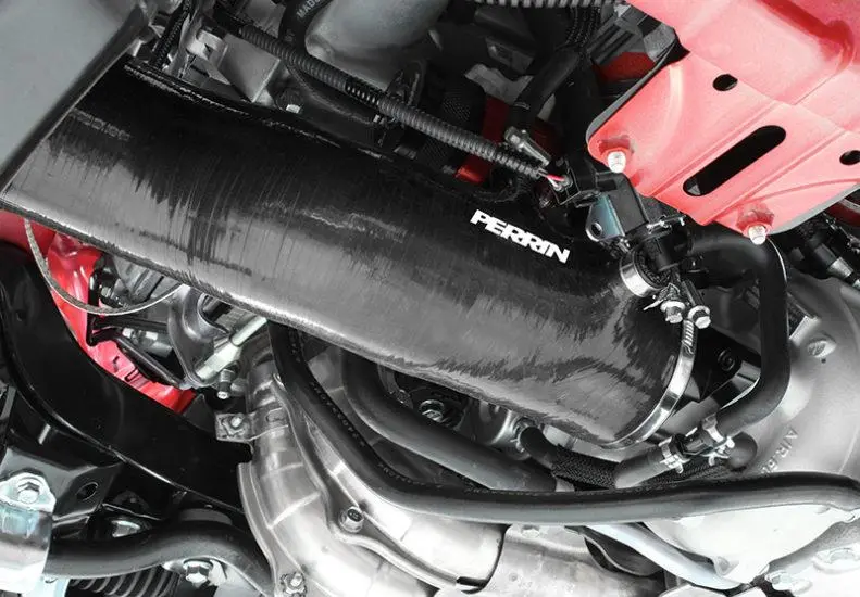Perrin 15-21 Subaru Wrx / 14-18 Forester Xt Turbo Inlet Hose 3In. W/ Turbo Adapter Flange - Black 2