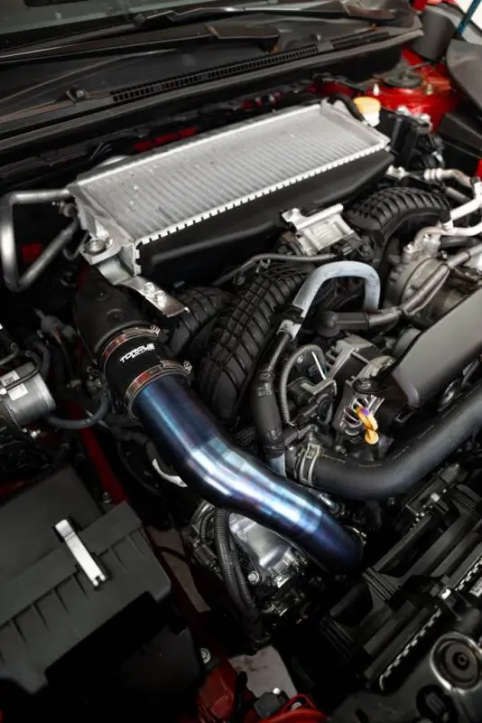 Torque Solution 2022+ Subaru Wrx / 19-23 Subaru Ascent Titanium Top Mount Charge Pipe - Brushed 1