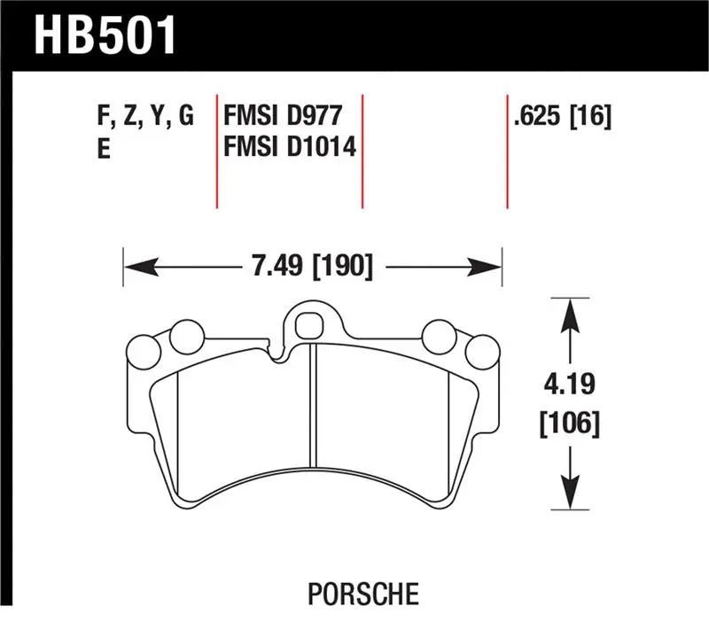 Hawk Porsche Hps Street Front Brake Pads 2