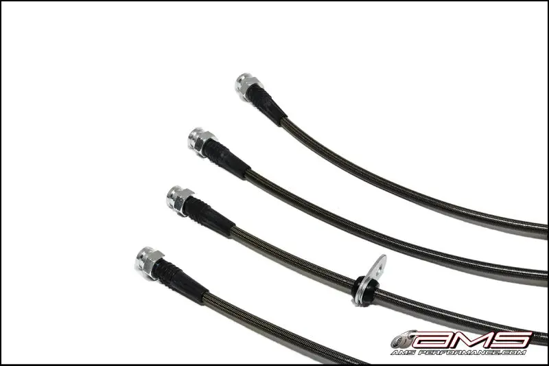 Ams Performance 08-15 Mitsubishi Evo X Stainless Steel Brake Lines (4 Lines) 1