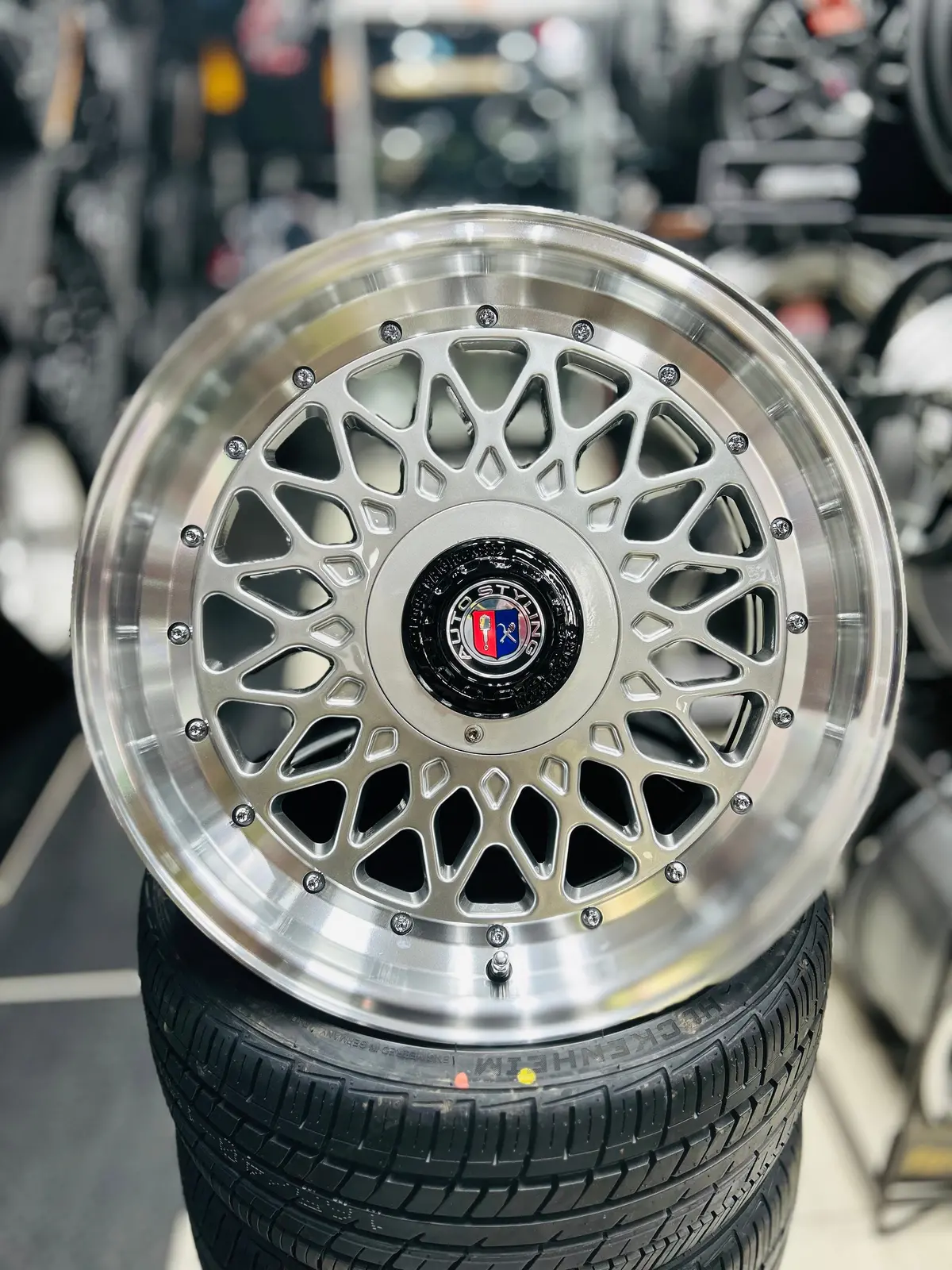 17'' As-P-Mesh M7690 4/100 4/114 Silver Wheels 1
