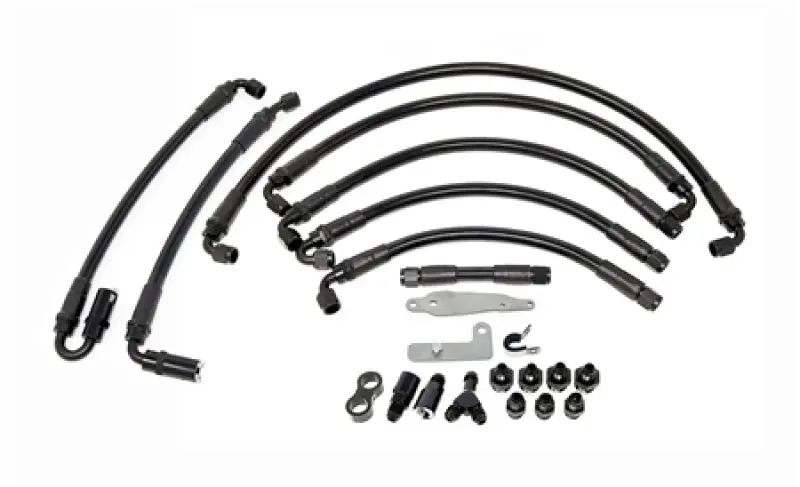 Torque Solution Ptfe Fuel Line Kit W/ Flex Fuel - Subaru Wrx Sti 08-21 / Wrx 08-14 1