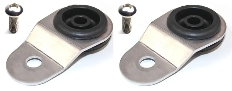 Torque Solution Radiator Mount Combo With Inserts (Silver) : Mitsubishi Evolution 7/8/9 1