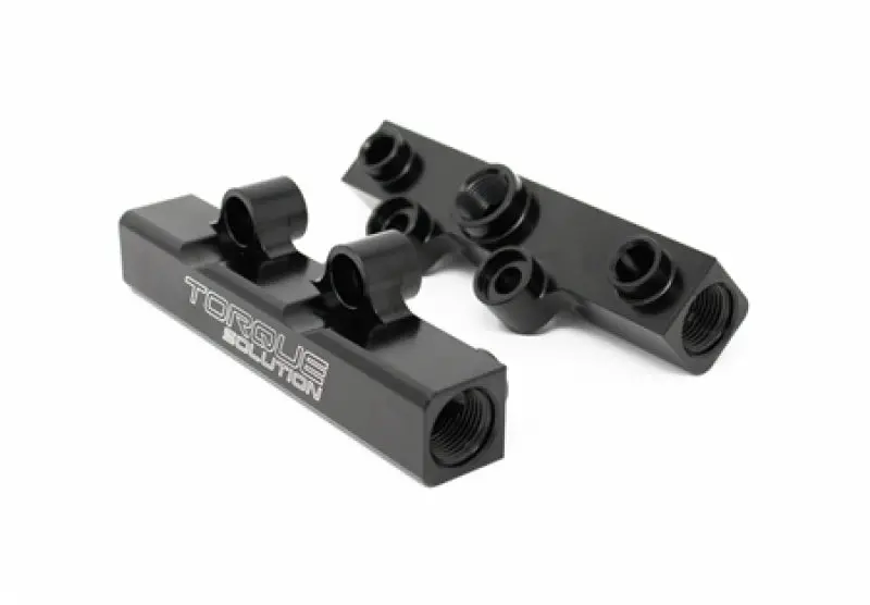 Torque Solution Top Feed Fuel Rails: 02-14 Subaru Wrx / 07-18 Sti - Black 1