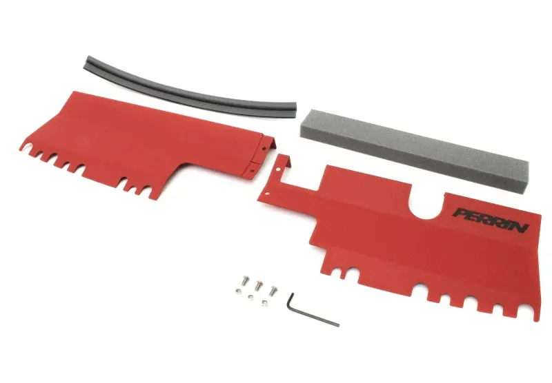 Perrin 15-21 Wrx/Sti Radiator Shroud (Without Oem Intake Scoop) - Red 1