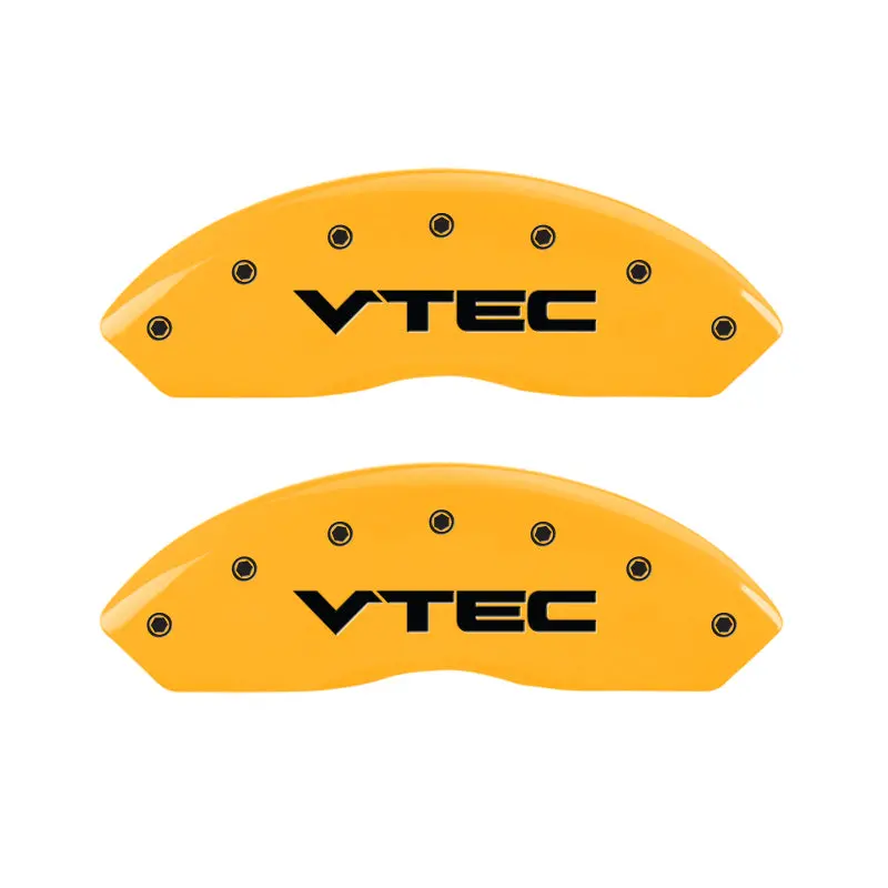 Mgp Engraved 4-Piston Caliper Covers – Yellow Finish With Black Chrome Accents 1