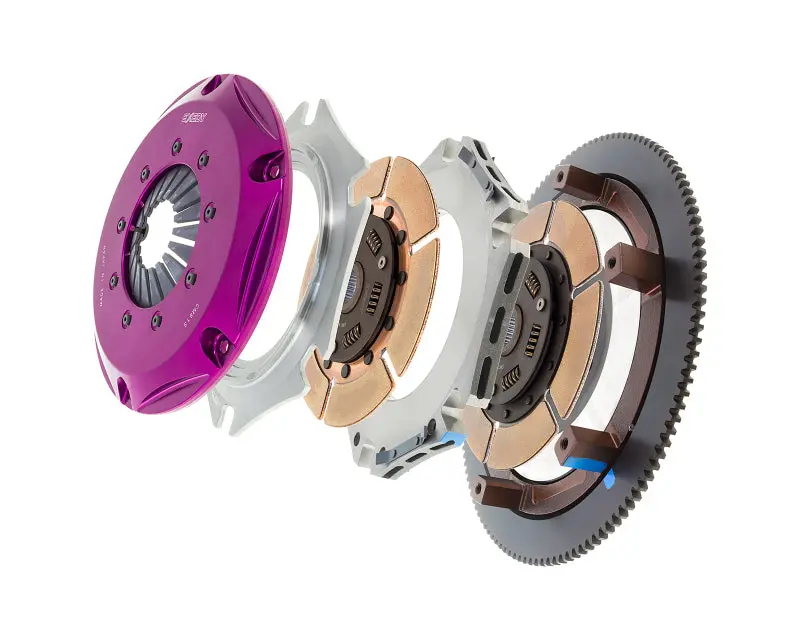 Exedy 2006-2006 Saab 9-2X Aero H4 Hyper Twin Cerametallic Clutch Sprung Center Disc Push Type Cover 2