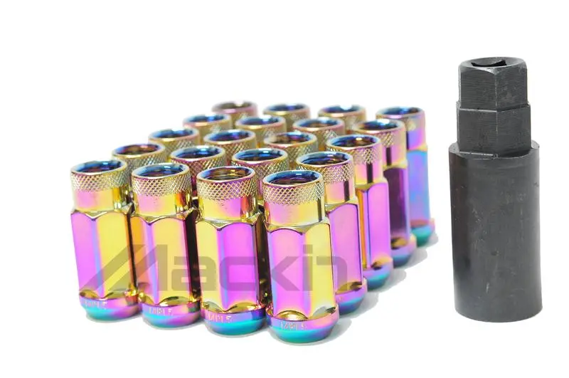 Wheel Mate Monster Locking Lug Nut Set Of 4 - Purple 14X1.50 1
