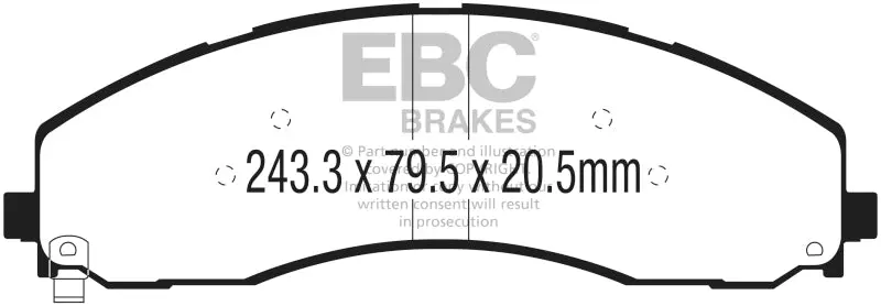 Ebc 2017+ Ford F-450 Bluestuff Front Brake Pads 1