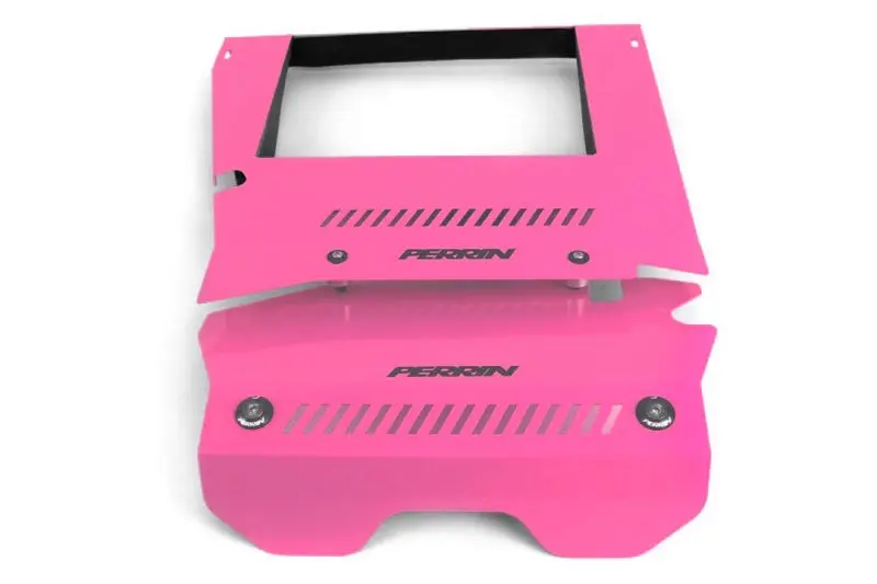 Perrin 2015+ Subaru Wrx Engine Cover Kit (Intercooler Shroud + Pulley Cover) - Hyper Pink 1