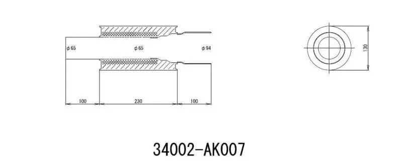 Hks Universal Ex H/M Sus 130-65 (Moq: 8Pcs) 1