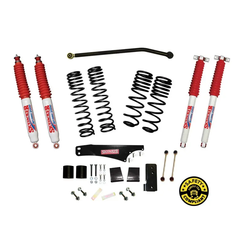 Skyjacker Long Travel 3.5In-4In Lift Kit W/Hydro 7000 Shocks 07-18 Jeep Wrangler Jk 2 Door 2Wd/4Wd 1