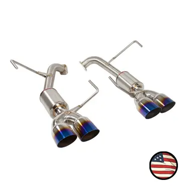 Axleback Exhaust - 2019-2021 Subaru Sti/2018 Sti Ra - 4" Muffler - 3.5" Single Wall Neochrome Tips 1
