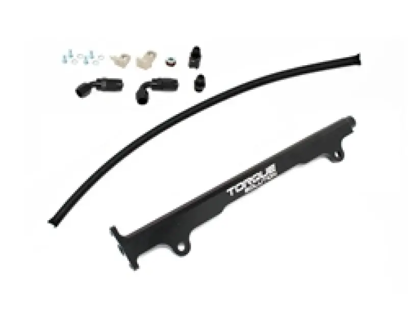 Torque Solution Mitsubishi Evo X Billet Aluminum Fuel Rail - Black 1