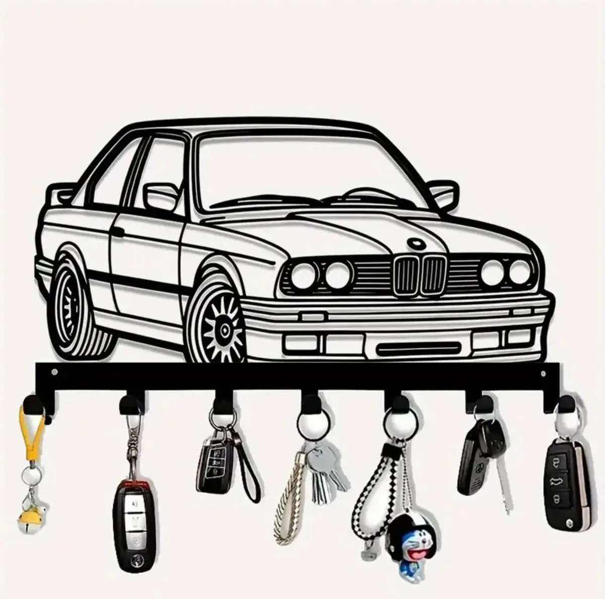 Bm E30  Design 7 Hook Key Holder 1
