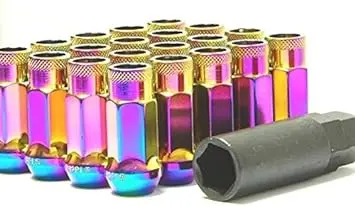 Wheel Mate Muteki Sr48 Open End Locking Lug Nut Set Of 4 - Titanium 12X1.25 48Mm 1