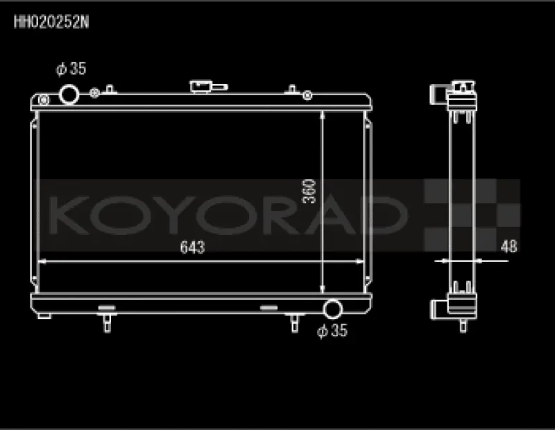 Koyo 89-94 Nissan 180Sx/Silvia S13 Sr20det (Mt) N-Flo (Dual Pass) Radiator 1