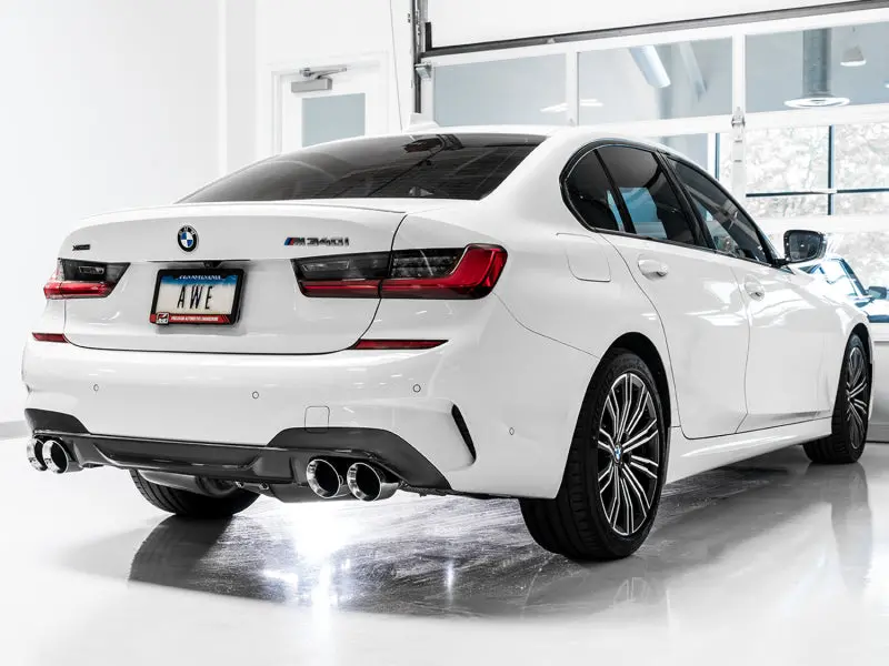 Awe Tuning 2019+ Bmw M340i/M440i (G20/G22) Track Edition Exhaust - Quad Chrome Silver Tips 2