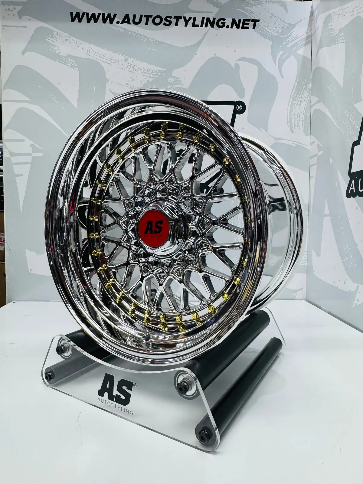 16” As Mesh Bb5 Chrome 4/100Pcd 2