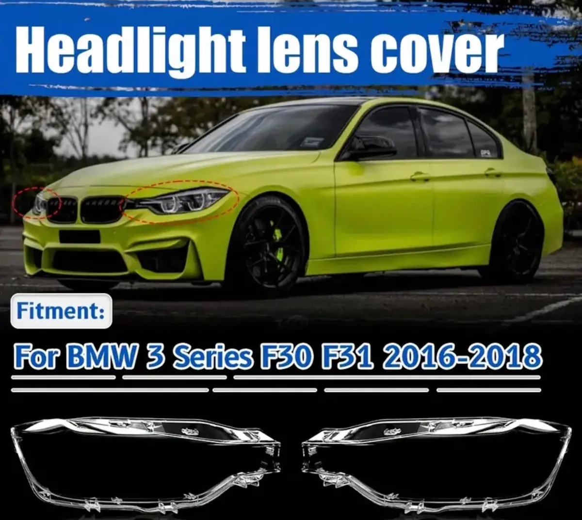 Bmw F30 Headlight Lenses 1