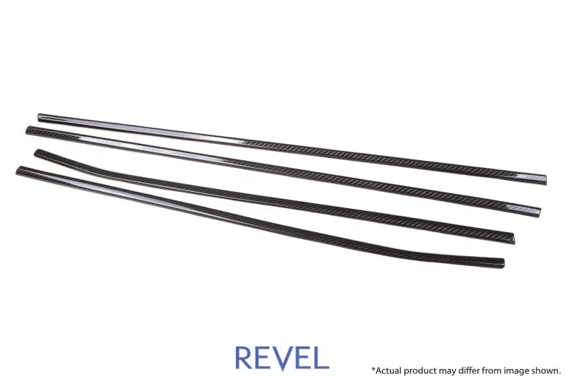Revel Gt Dry Carbon Window Outer Trim (Fl/Fr/Rl/Rr) 15-18 Subaru Wrx/Sti - 4 Pieces 1
