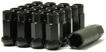 Wheel Mate Muteki Sr48 Open End Lug Nuts - Black 12X1.50 48Mm 1