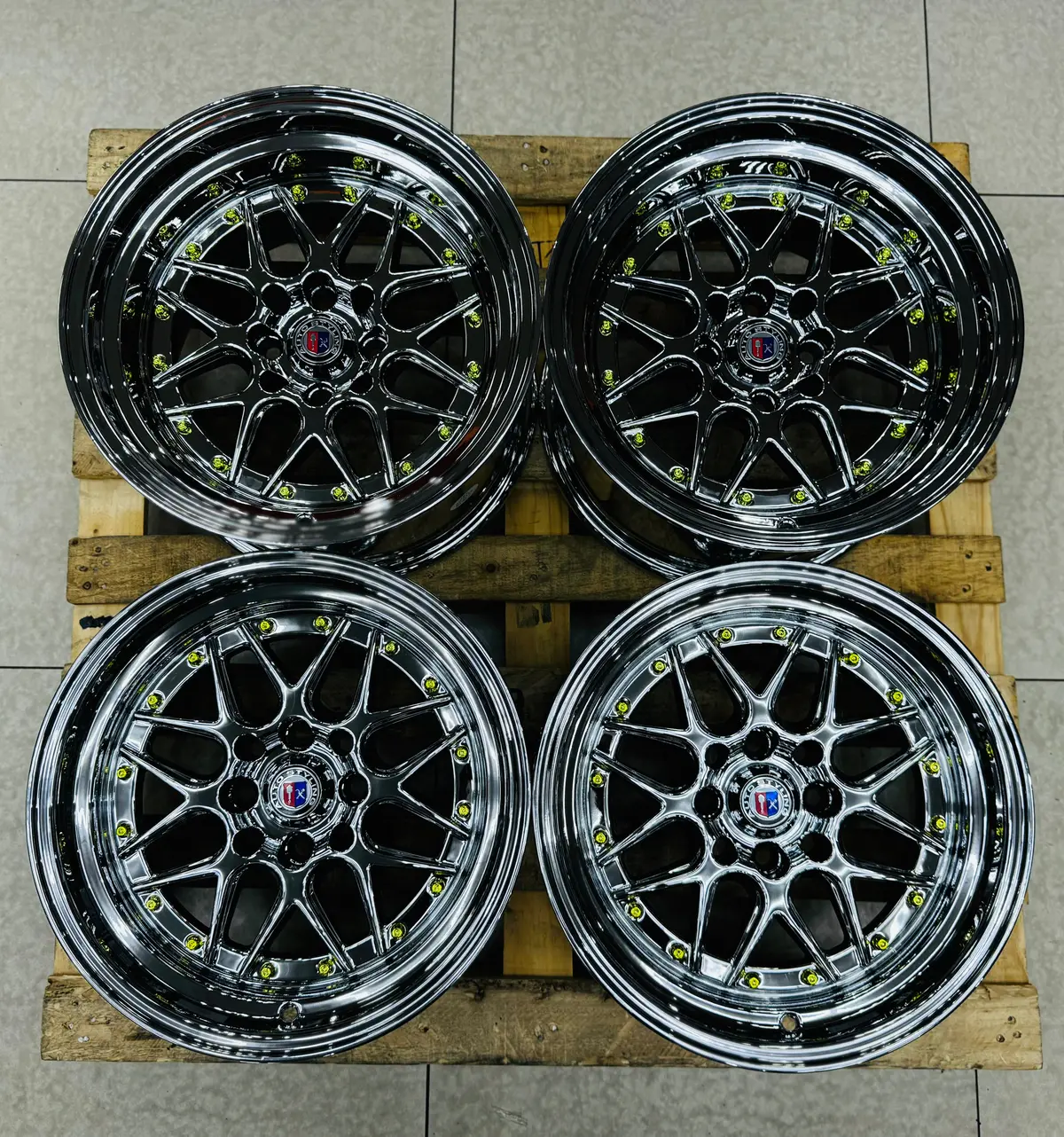 15'' As-Ykw 5039 Black Chrome 4/100 4/114 1